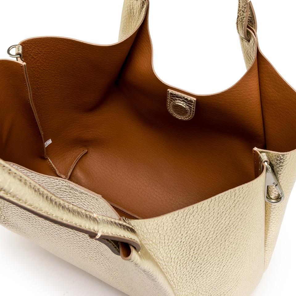 Borsa Dua large light gold-caramello BS9720 PLATINO GIANNI CHIARINI 