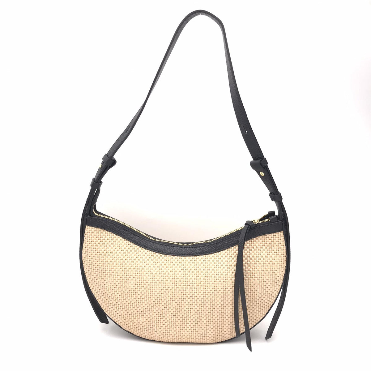 Borsa Zoe in raffia naturale-nero 2963PE NATURALE/NERO LORISTELLA 