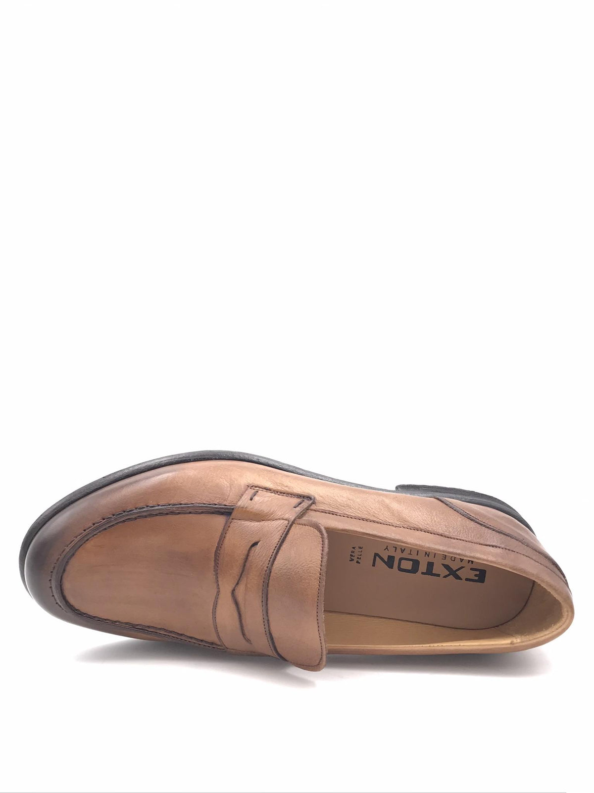Mocassino uomo in pelle cuoio 9918 CUOIO EXTON 
