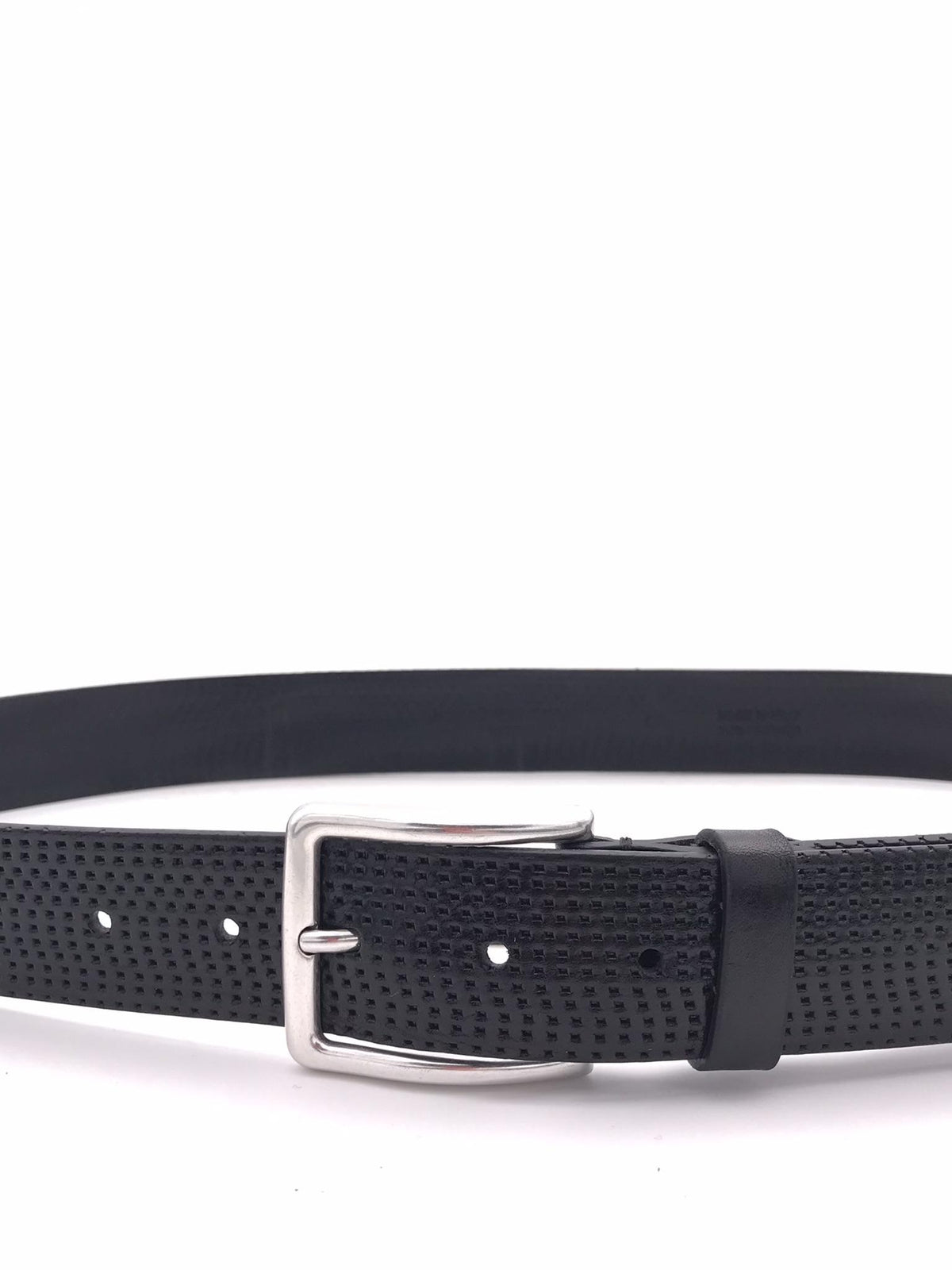 Cintura uomo in pelle nera laserata MRF256C029 NERO MINORONZONI 