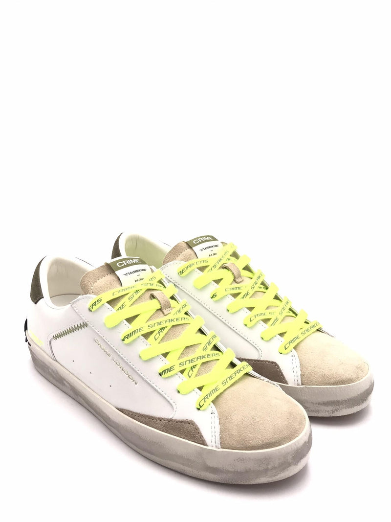 Sneakers Distrassed lo bianco-beige 19001 BIANCO/BEIGE CRIME LONDON 