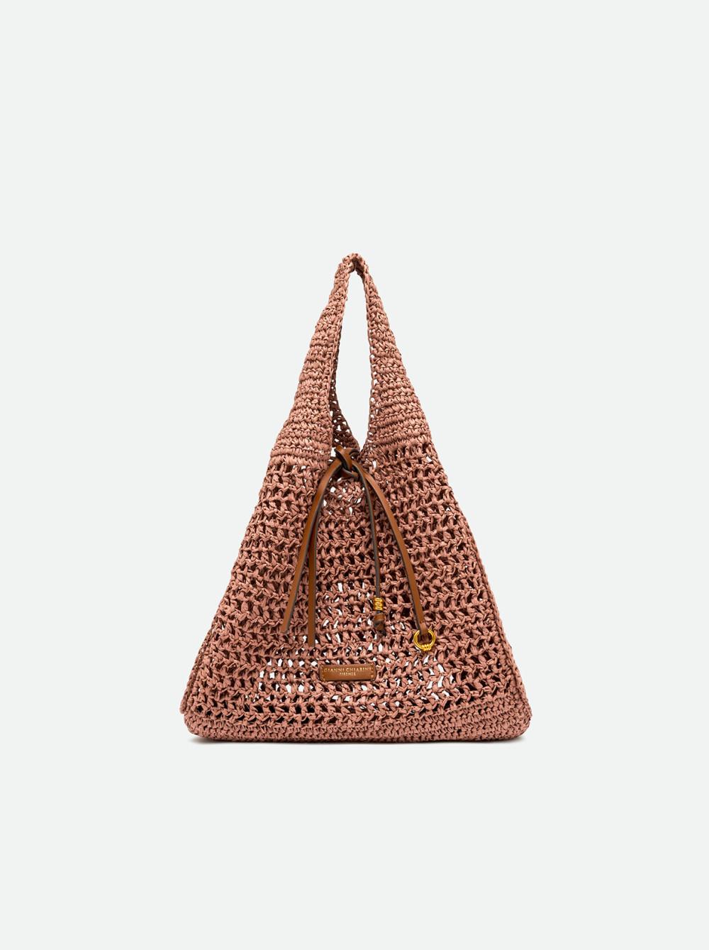 Borsa nefeli in paglia blush BS11953 ROSA ANTICO GIANNI CHIARINI 