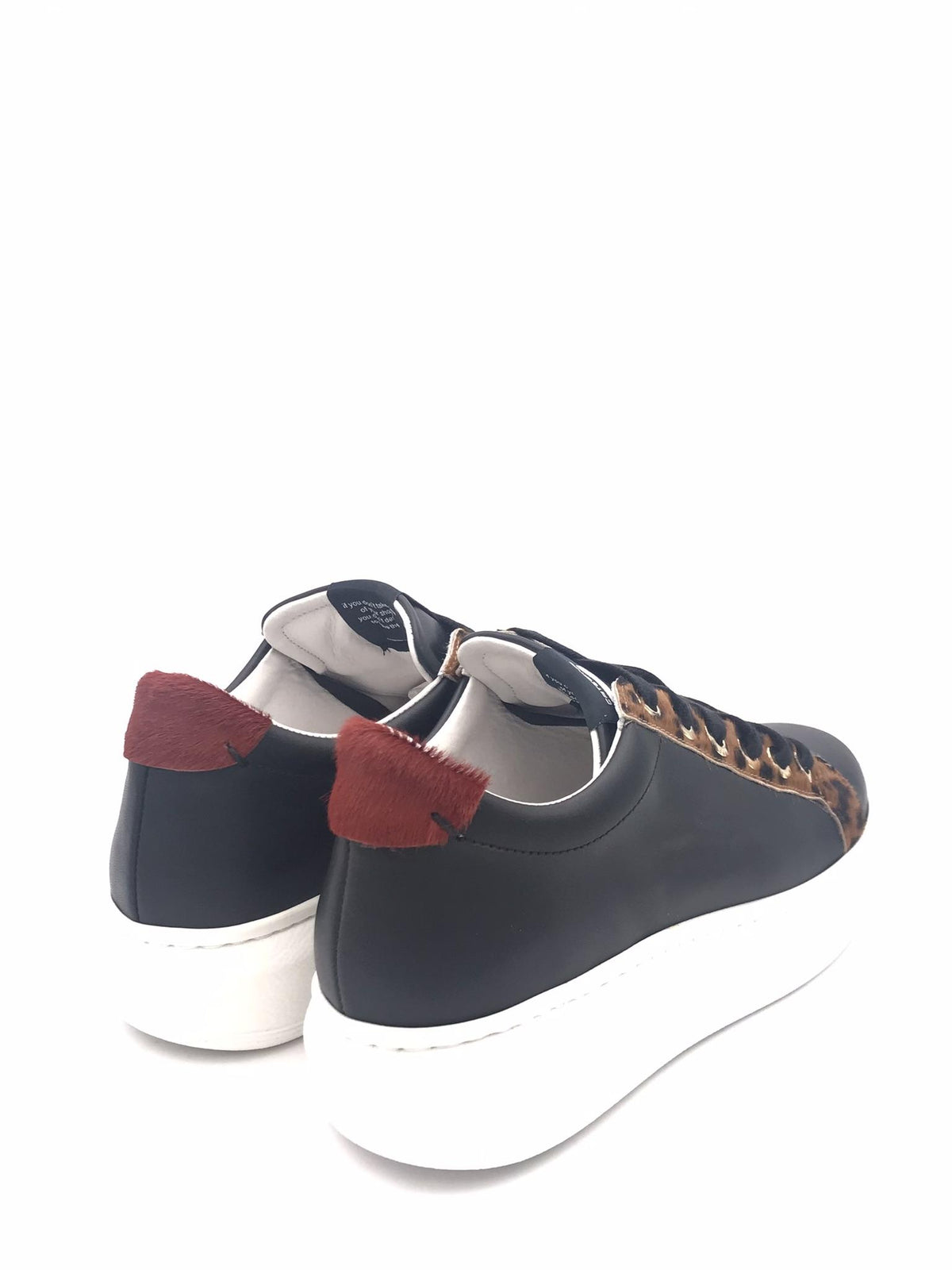 Sneakers donna basic nero-leo 850 NERO/LEO CATERINA C 