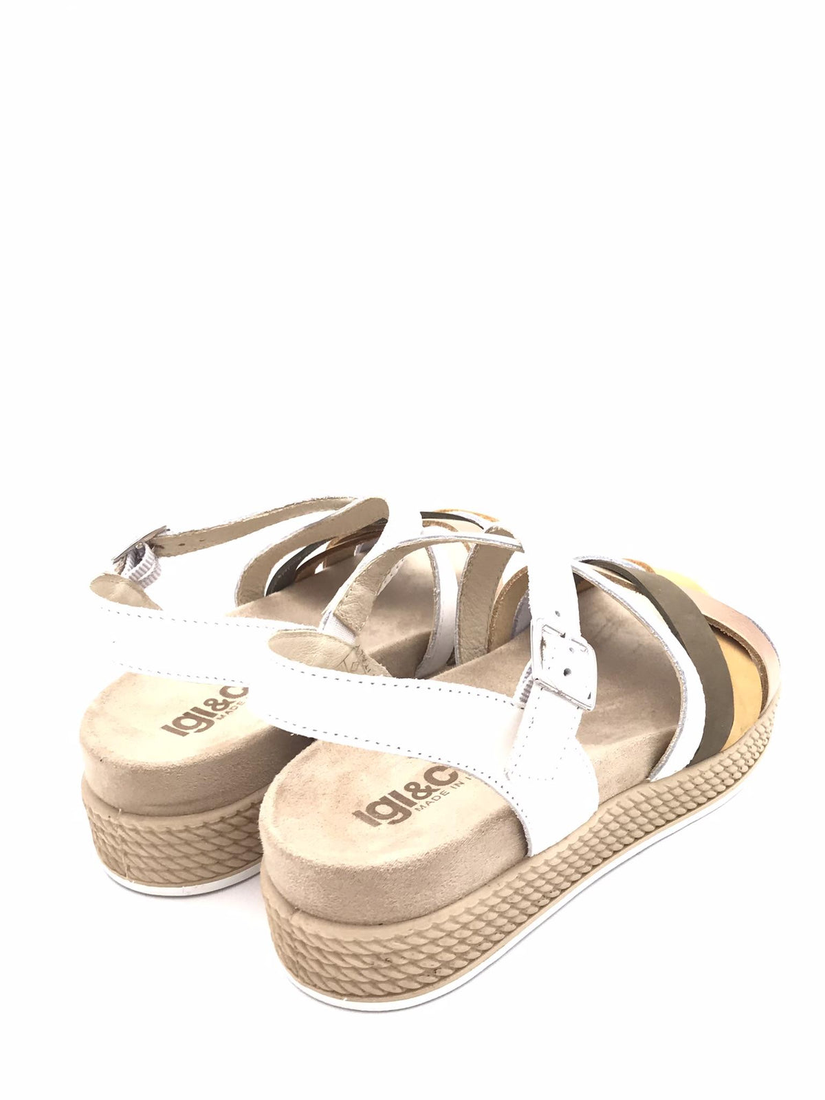 Sandalo donna Delizia bianco-giallo 7669922 BIANCO IGI&CO 