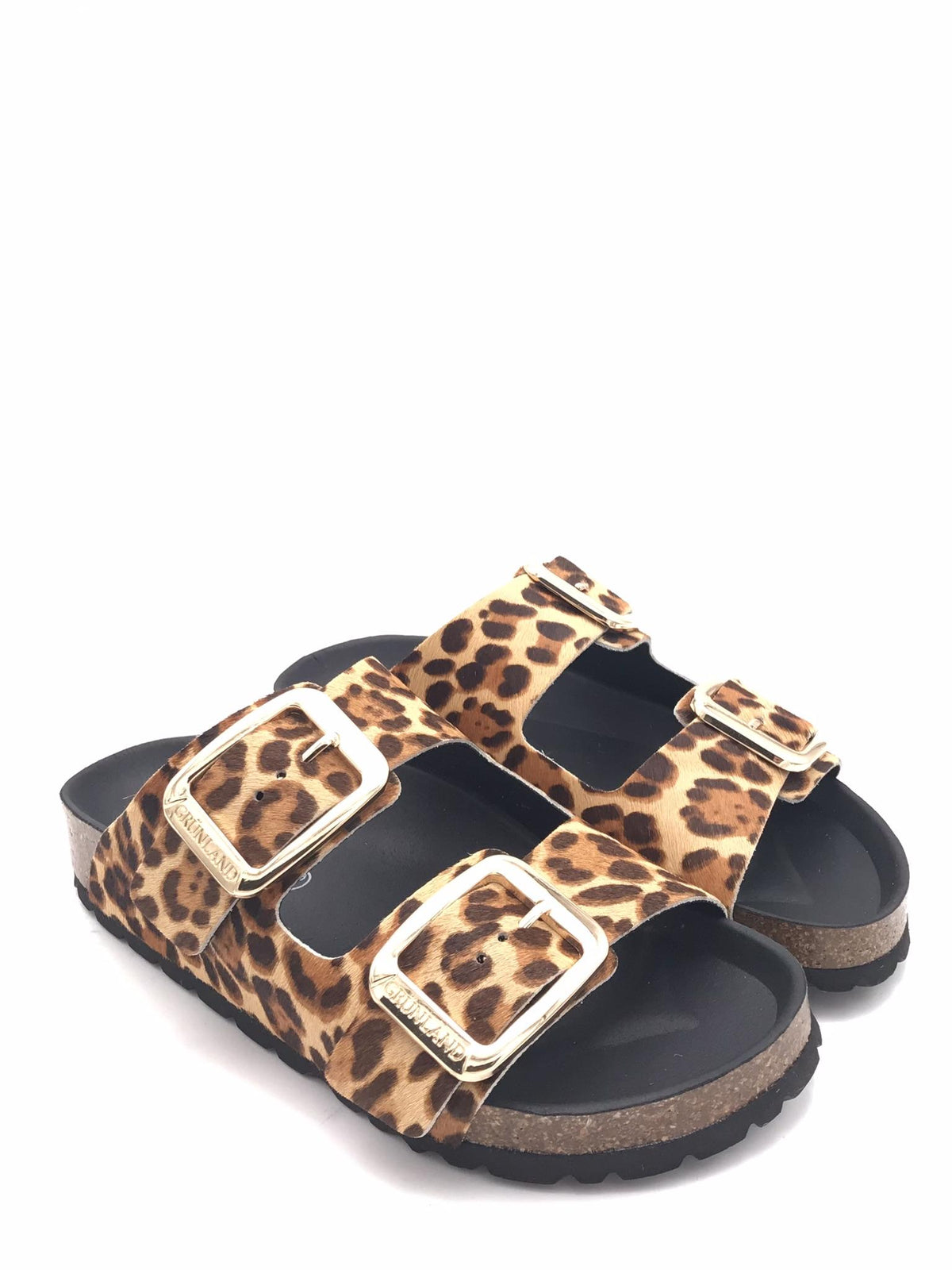 Ciabatta Enny in cavallino animalier cuoio CB1796 CUOIO-MULTI GRUNLAND 