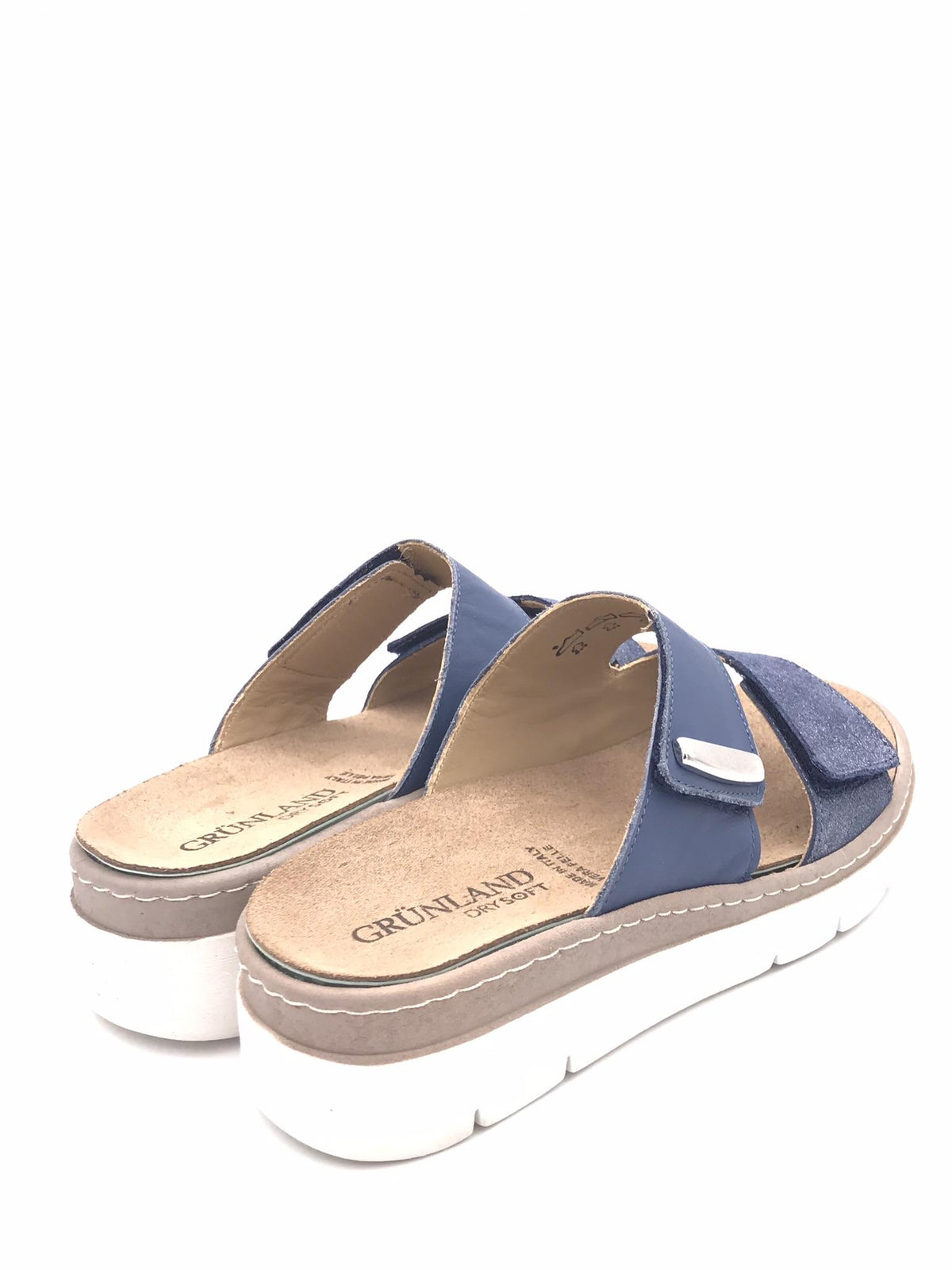 Ciabatta donna Moll in pelle jeans CE 0458 JEANS GRUNLAND 