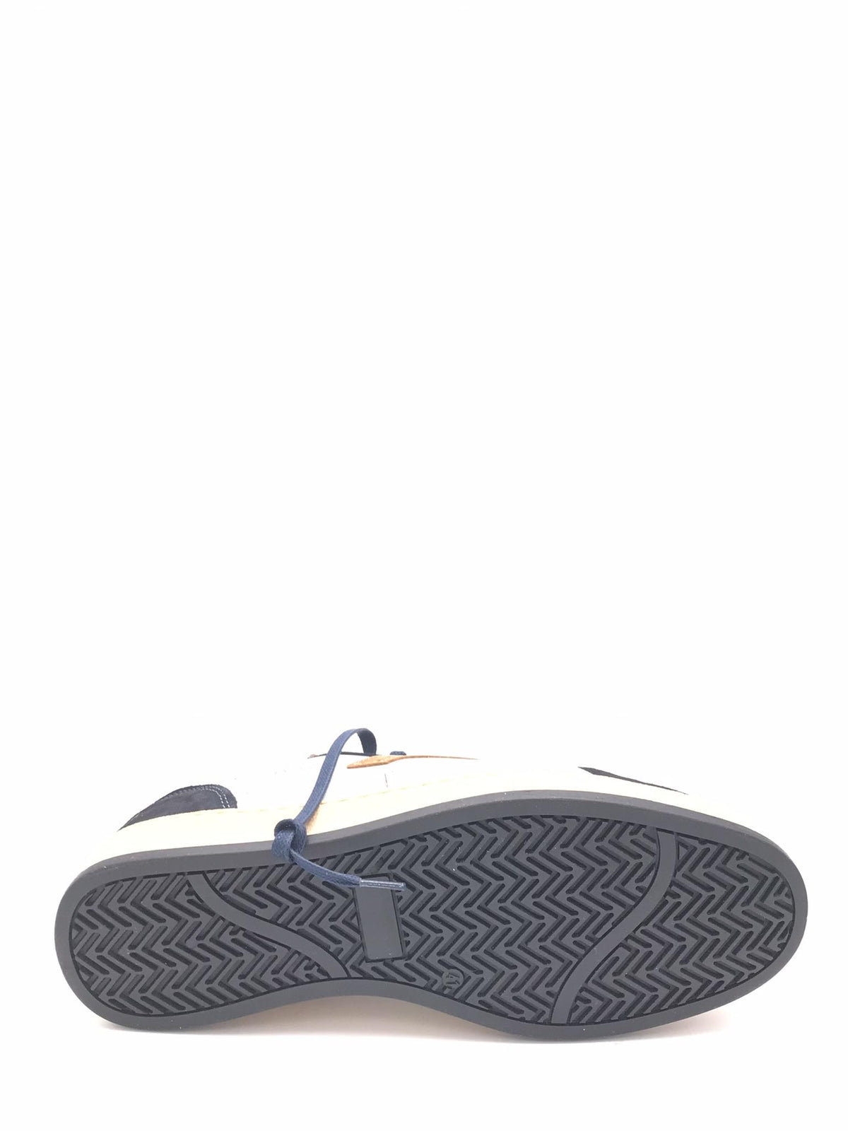 Sneakers in pelle beige e crosta blu 570 VARIANTE 2BLU EXTON 