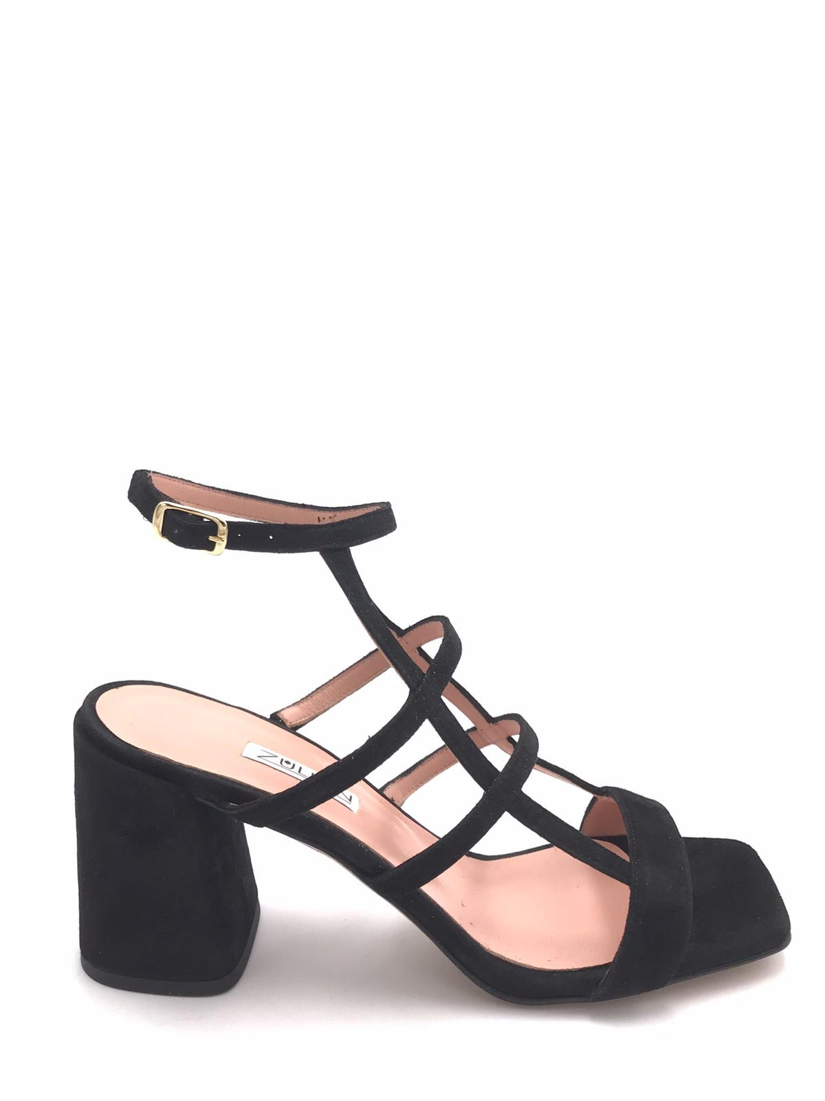 Sandalo Clay in camoscio nero SR2523 NERO ZULIAN 
