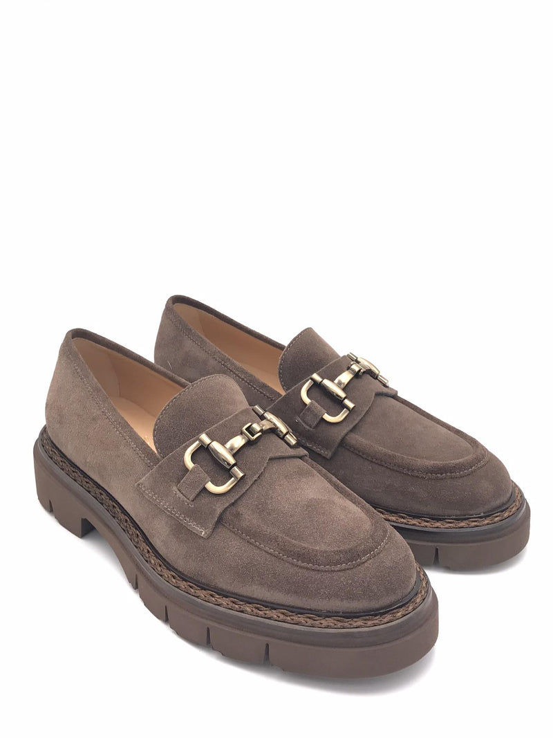 Mocassino in crosta marrone L269M MARRONE LUCA GROSSI 