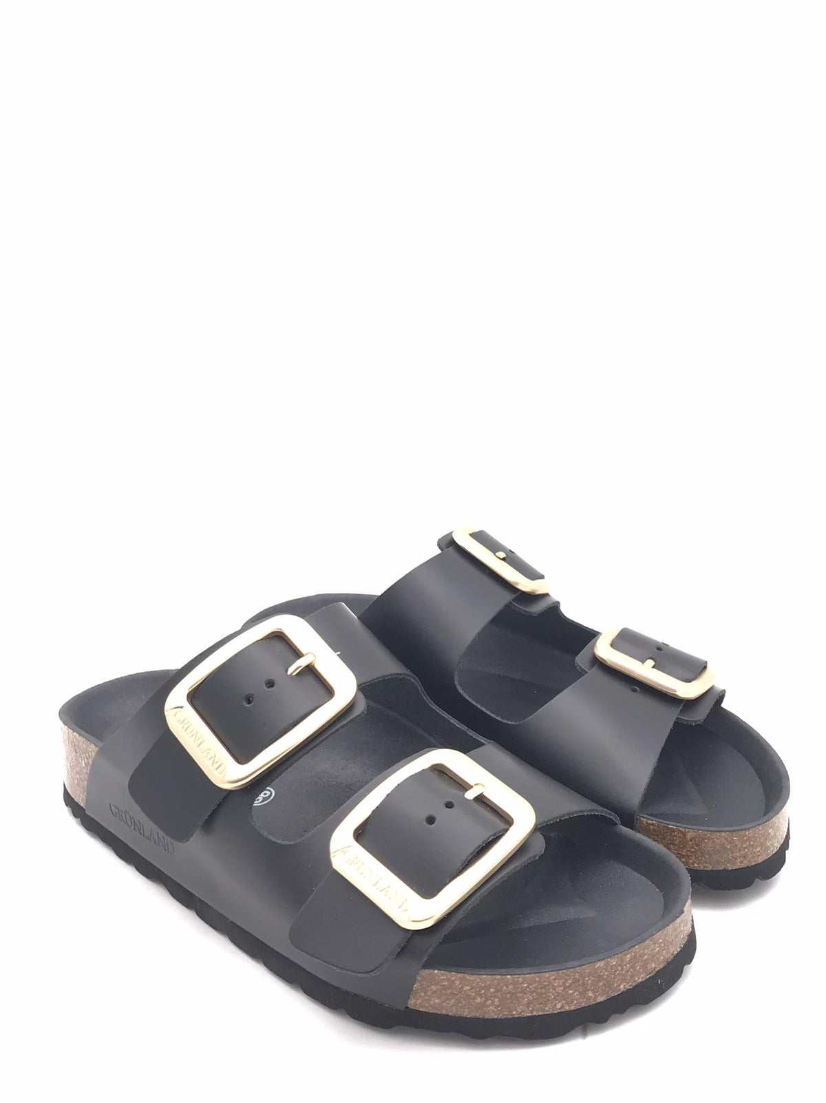 Ciabatta Enny in pelle nera CB 3272 NERO GRUNLAND 