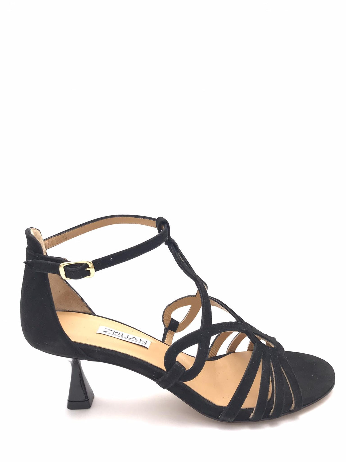 Sandalo Emma in camoscio nero SR442 NERO ZULIAN 