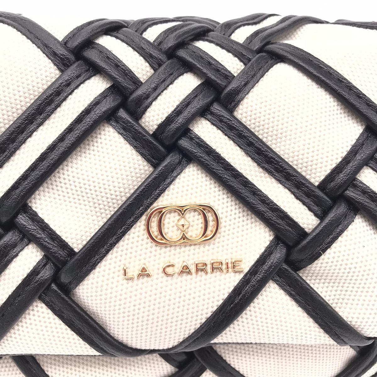 Borsa a spalla roads shoulder canvas nero-avorio 151M-BZ-202 NERO LA CARRIE 