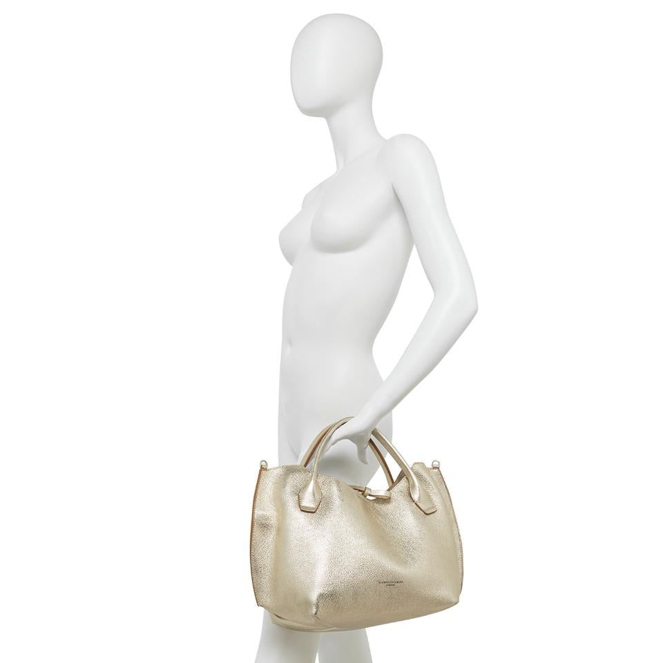 Borsa Fiamma laminata light gold BS11441 PLATINO GIANNI CHIARINI 