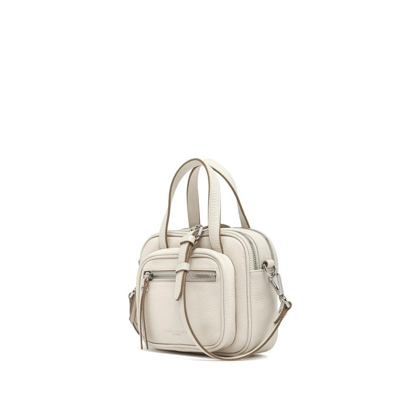 Borsa Carre small in pelle bottalata marble BS11805 LATTE GIANNI CHIARINI 