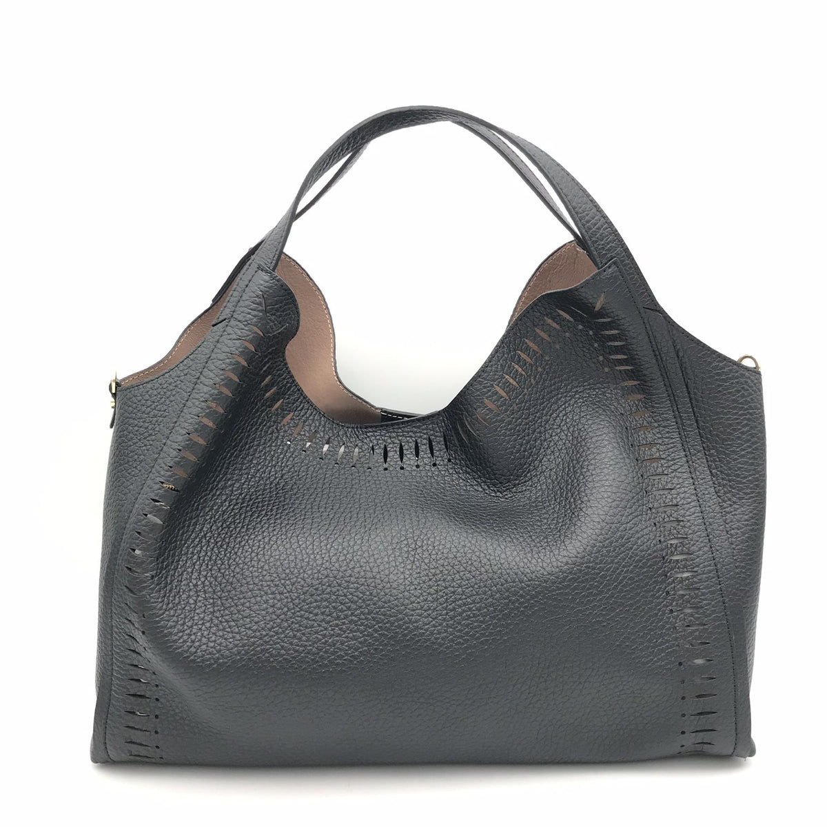 Borsa Serena in pelle nera 2787T NERO LORISTELLA 