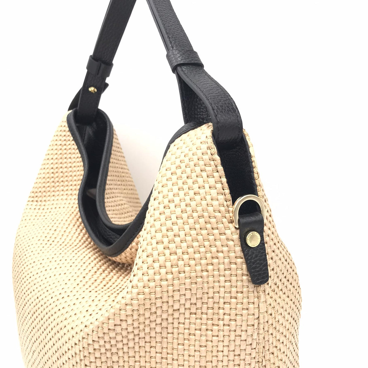 Borsa Ingrid small in raffia naturale-nero 2770PE NATURALE/NERO LORISTELLA 