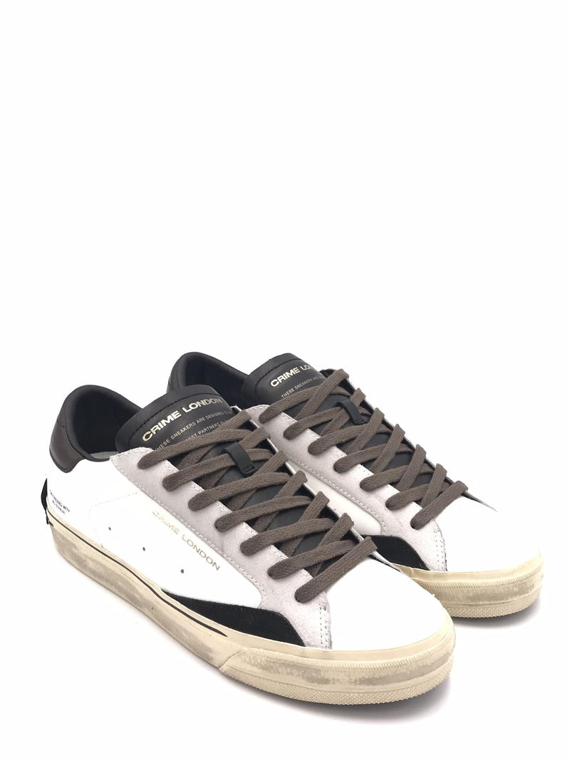 Sneakers distressed 2.0 bianca-marrone 11075 BIANCA-MARRONE CRIME LONDON 