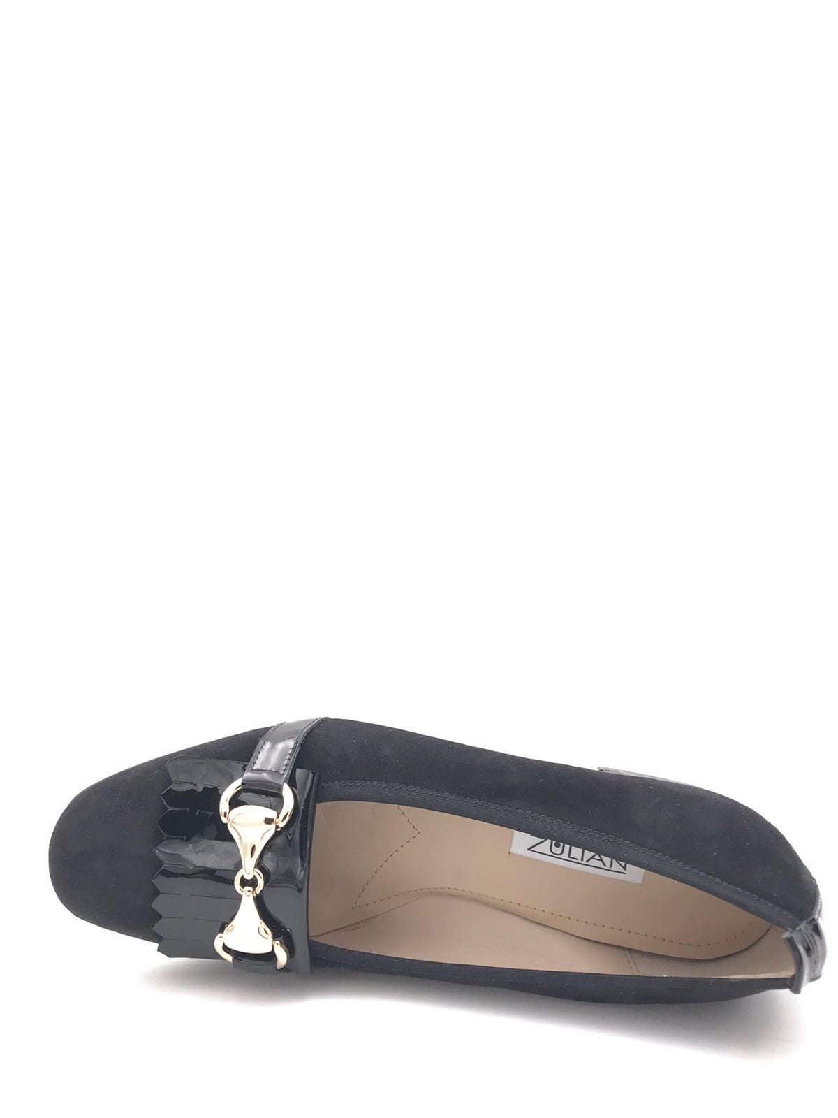 Decolletè Carla frangia in camoscio nero 831/F NERO ZULIAN 