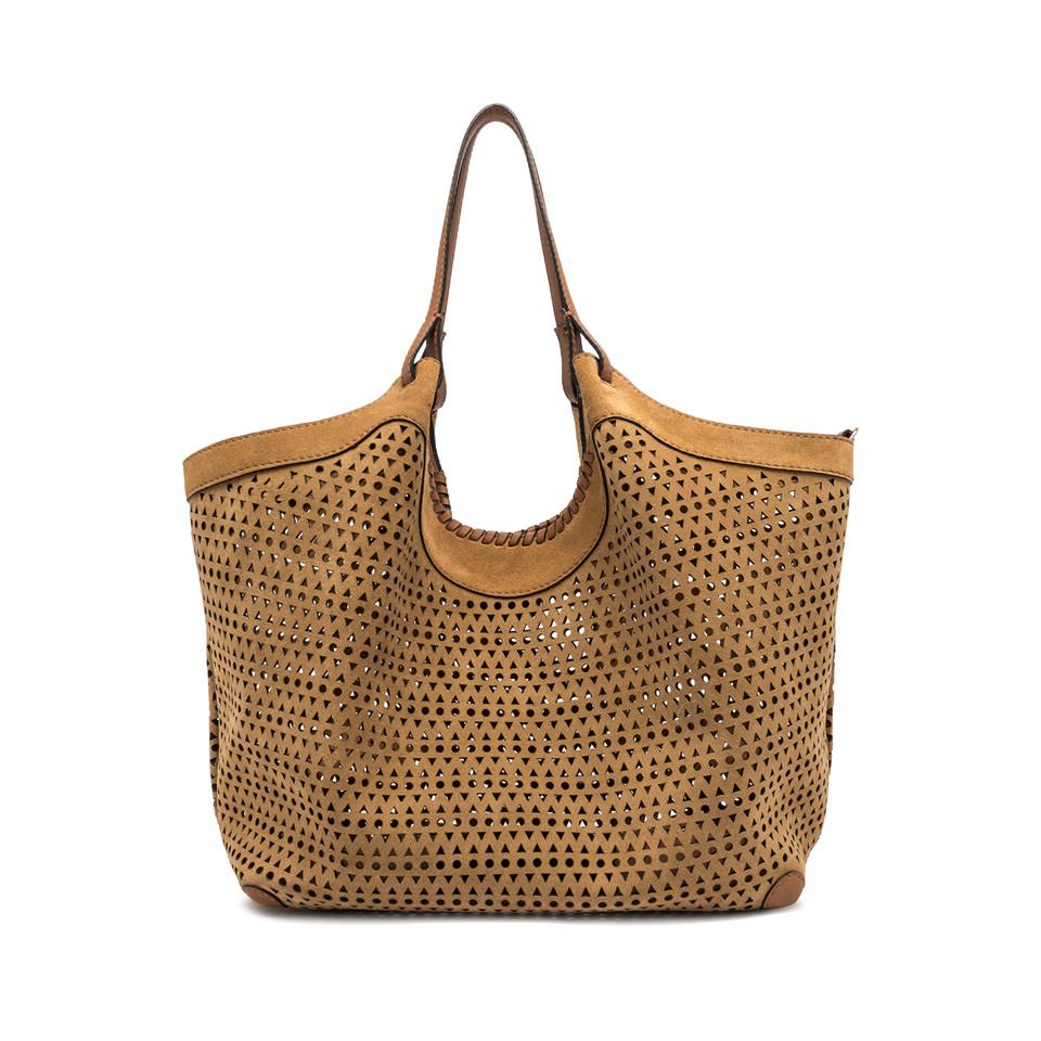 Borsa Dua laserata peanut butter BS11682 CUOIO GIANNI CHIARINI 