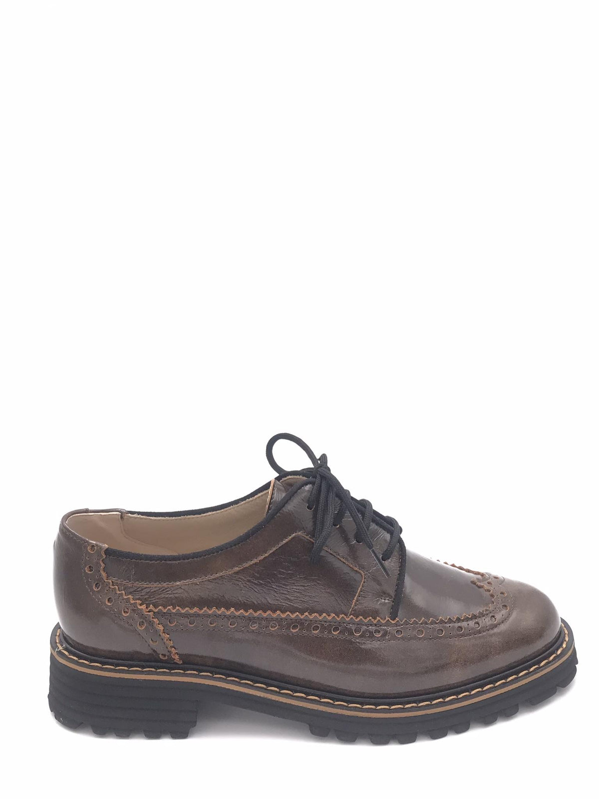 Scarpa allacciata Helena stile inglese marrone 082 MARRONE ZULIAN 