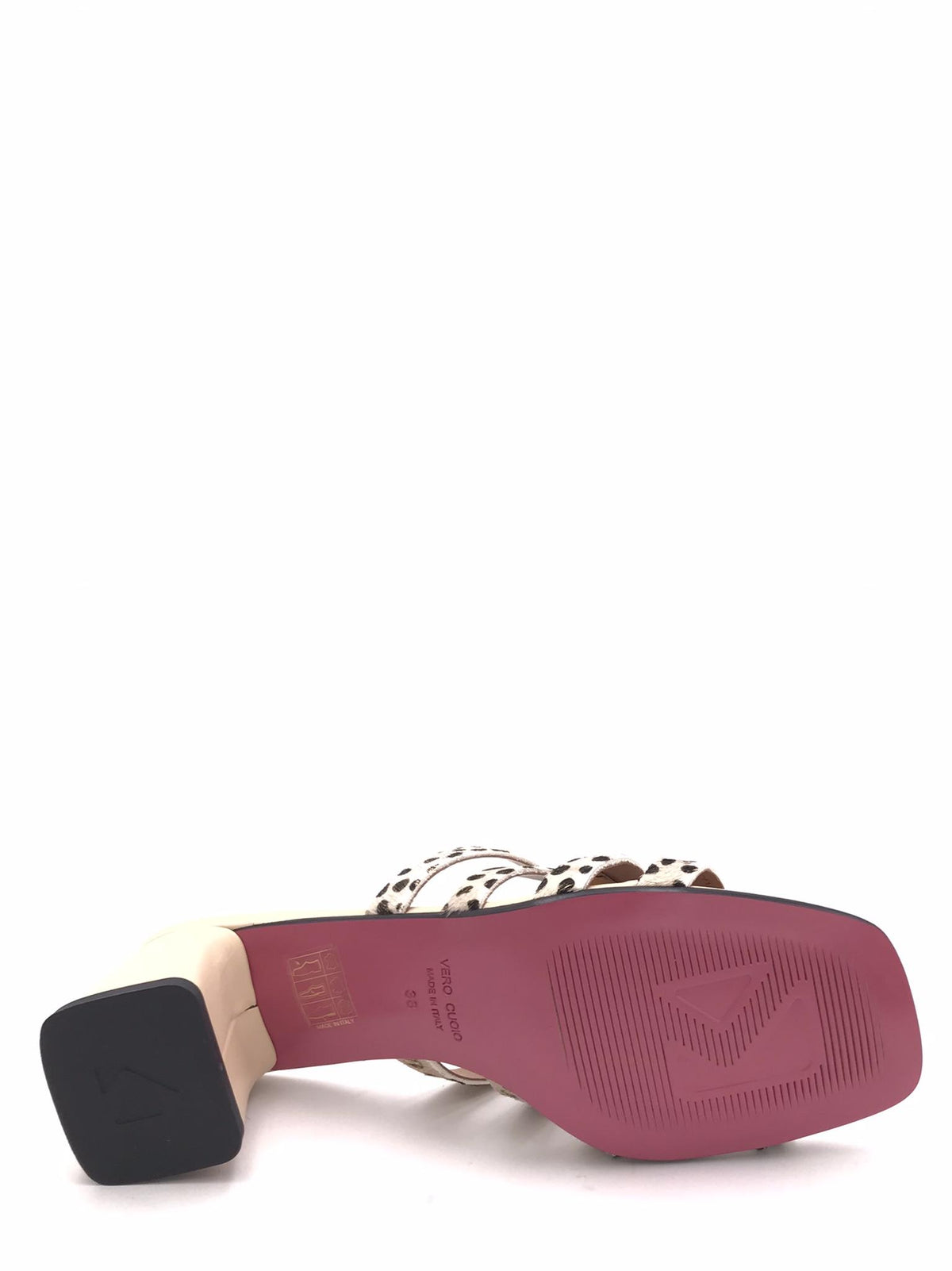 Ciabatta in cavallino bianco/nero 520 MULTICOLOR LEGAZZELLE 