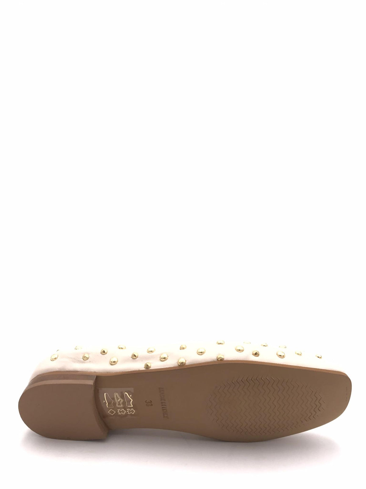 Ballerina Jamie in nappa latte con borchie 9239 LATTE ZULIAN 
