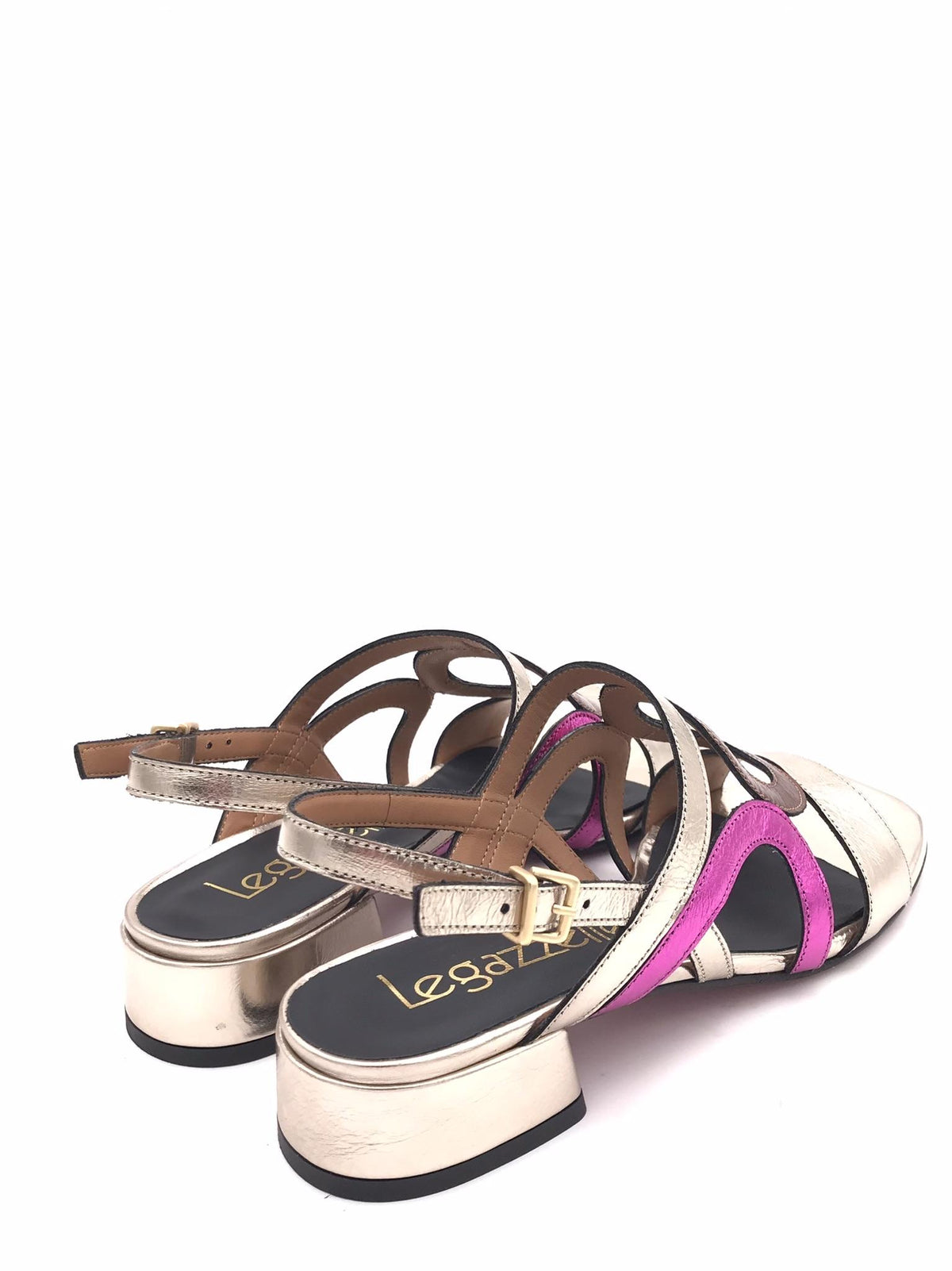 Sandalo in pelle laminata multicolor 300 MULTICOLOR LEGAZZELLE 