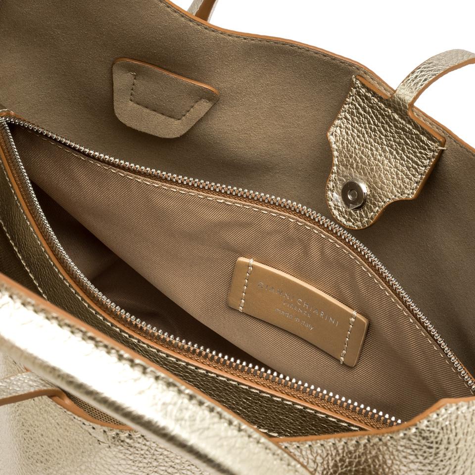 Borsa Fiamma laminata light gold BS11441 PLATINO GIANNI CHIARINI 