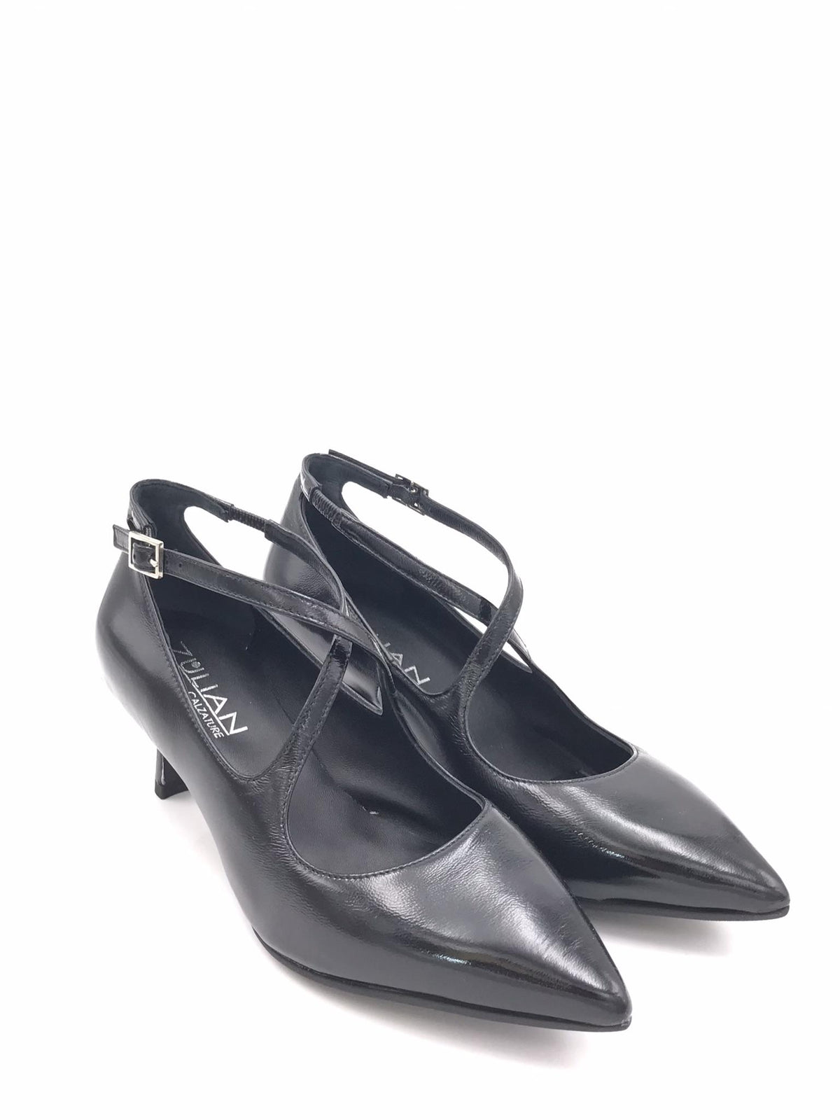 Decollete Lory cinturini incrociati in naplak nero 1166 LUXNERO ZULIAN 