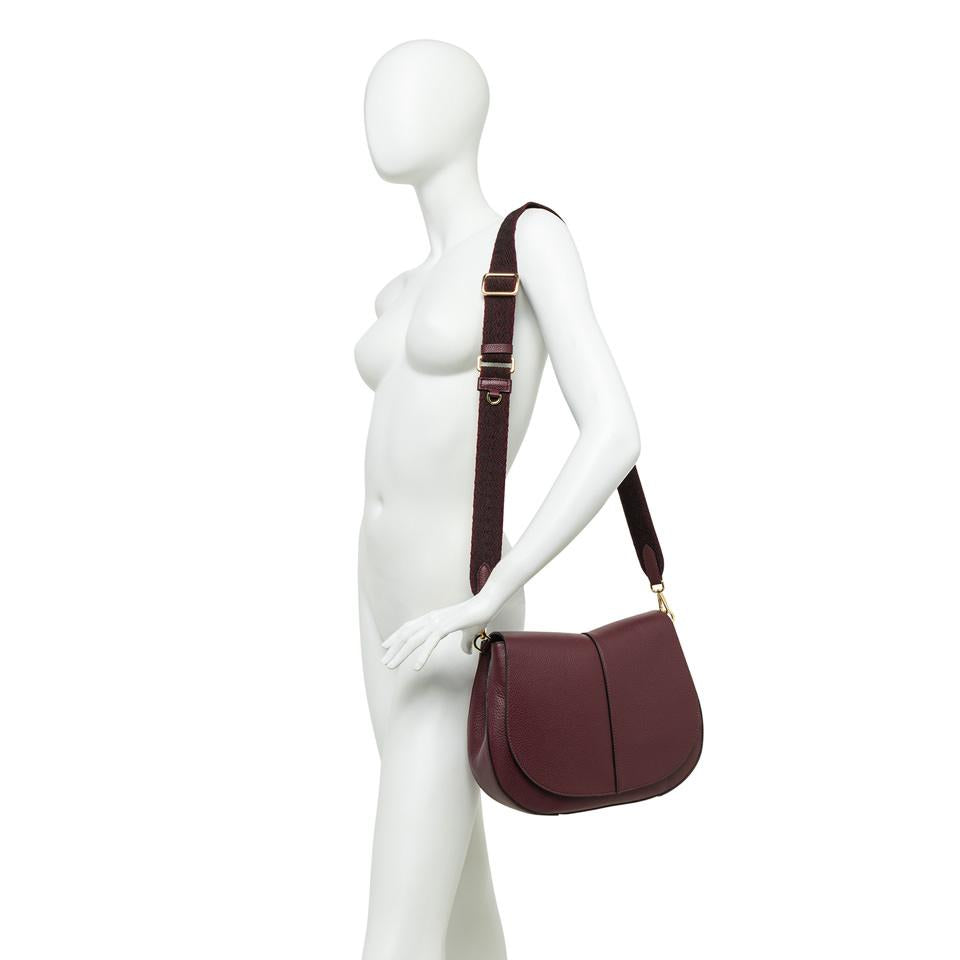Borsa Helena round large wine berry BS6037 BORDEAU GIANNI CHIARINI 