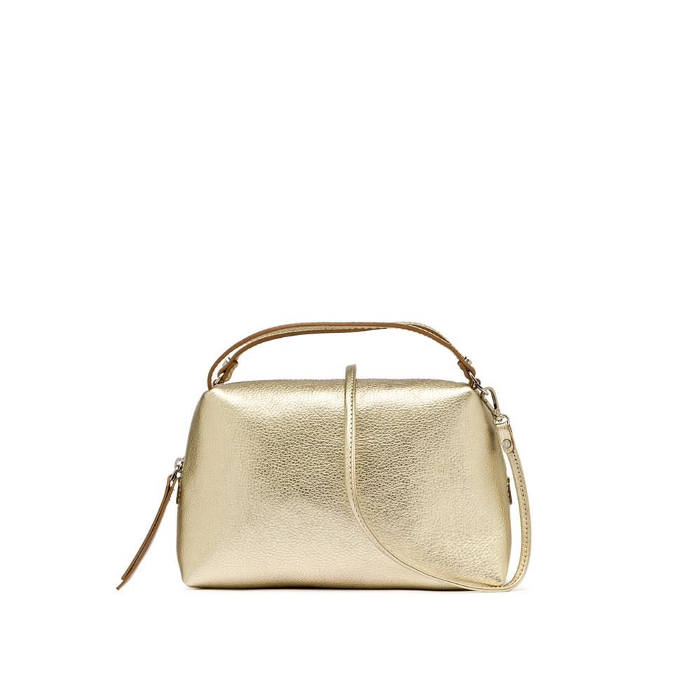 Borsa Alifa pelle laminata light gold BS8148 PLATINO GIANNI CHIARINI 