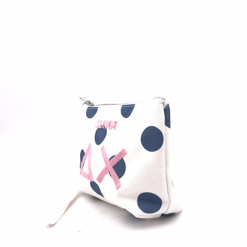 Canvas printed pochette bianco-avio X35225 BIANCO/AVIO SUN 68 