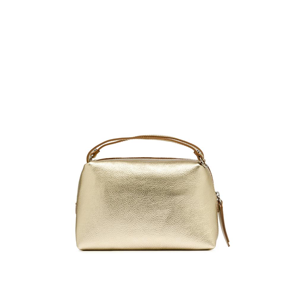 Borsa Alifa pelle laminata light gold BS8148 PLATINO GIANNI CHIARINI 