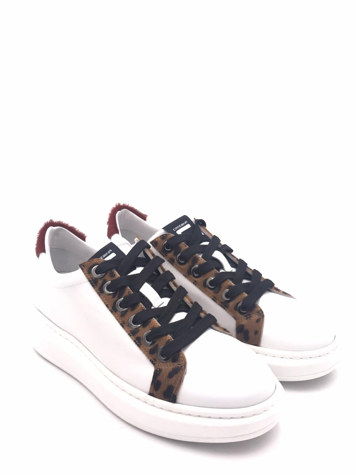 Sneakers donna basic bianco-leo 850 BIANCO/LEO CATERINA C 