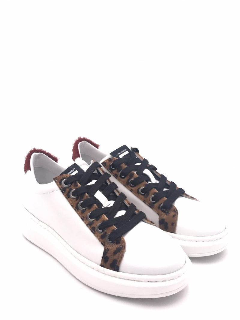 Sneakers donna basic bianco-leo 850 BIANCO/LEO CATERINA C 