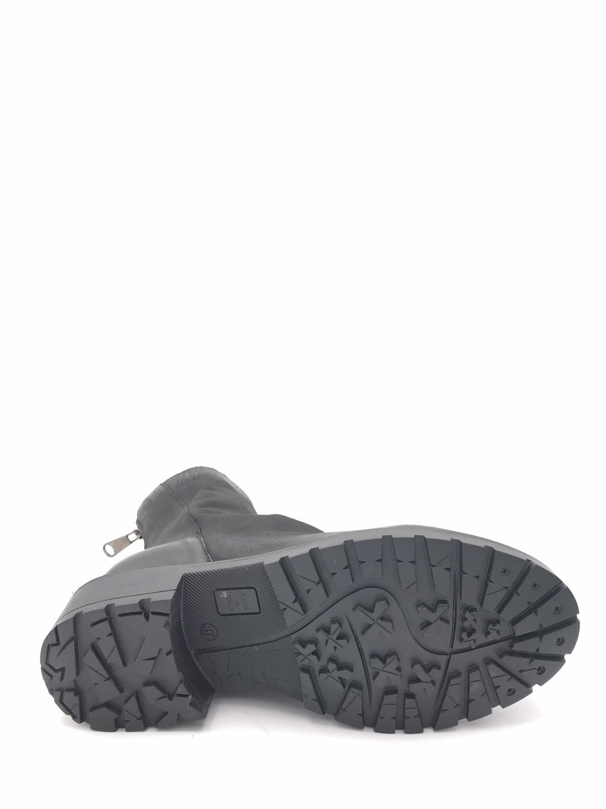 Tronchetto arricciato in pelle nera MA05 NERO METISSE 