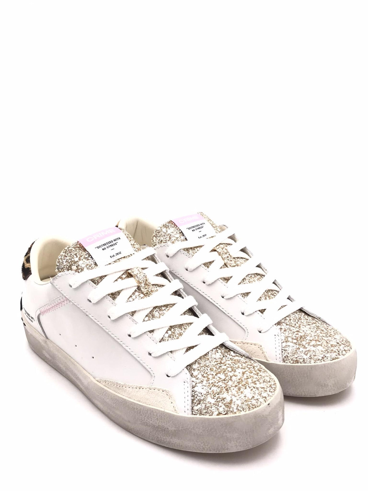Sneakers donna Distrassed bianca