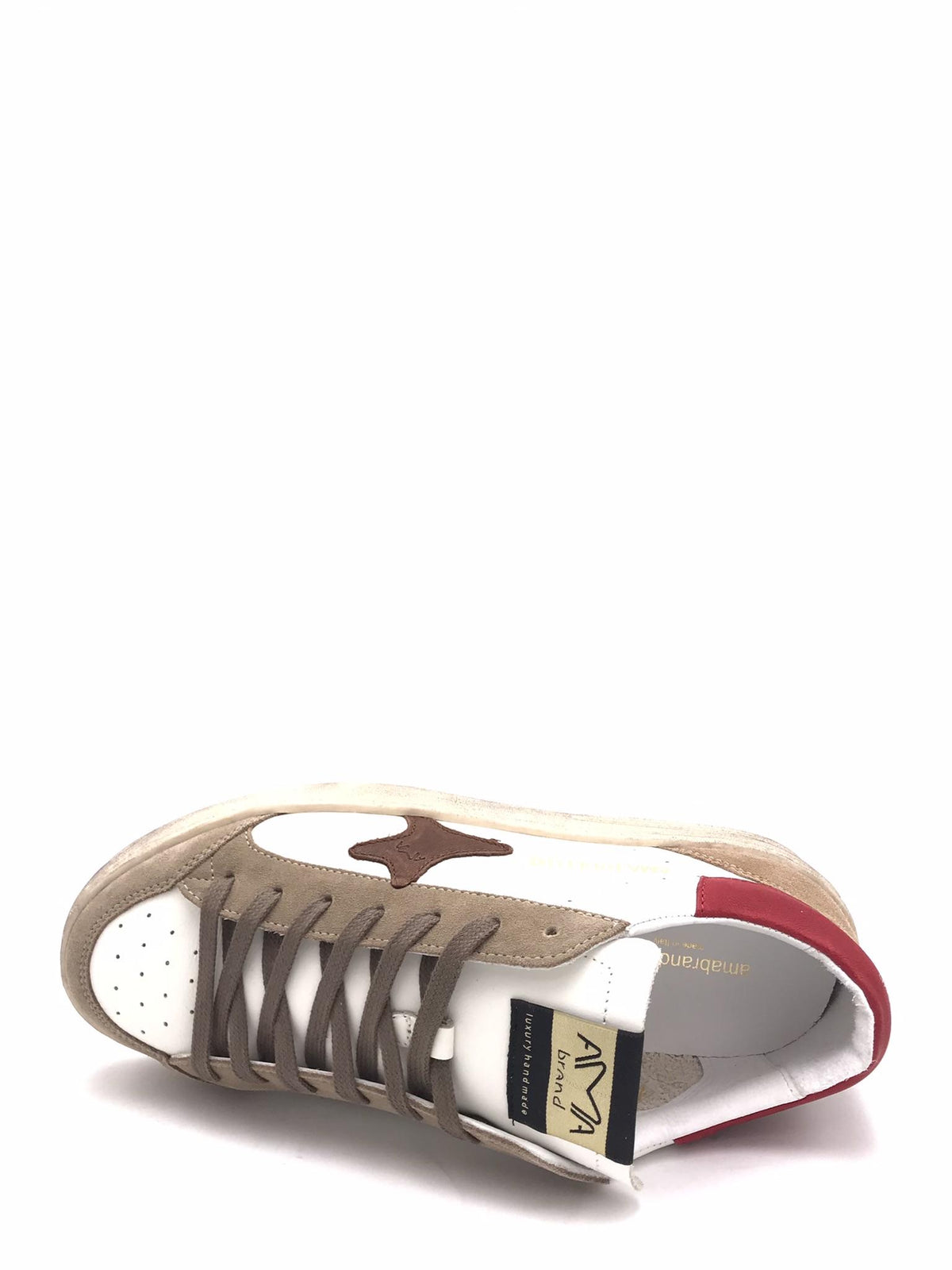 Sneakers Slam bianca-beige 4358 BIANCA-BEIGE AMA BRAND 