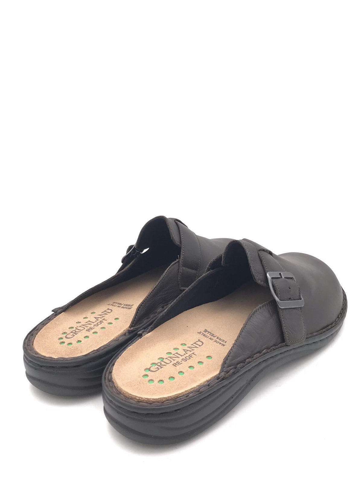 Ciabatta chiusa Lino testa di moro CE 0242 MARRONE GRUNLAND 