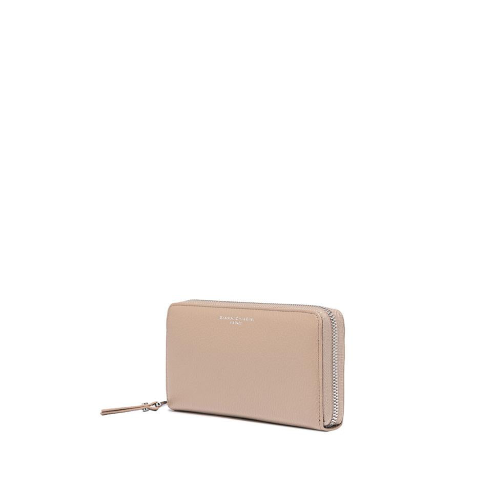 Portafoglio wallet zip round in pelle bottalata pink salt PF5042 GRNCIPRIA GIANNI CHIARINI 