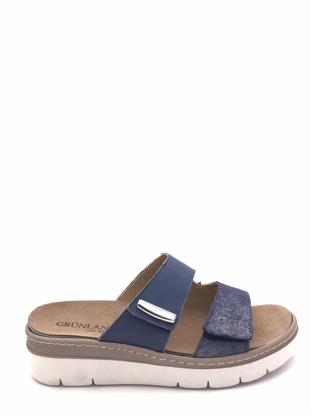 Ciabatta donna Moll in pelle jeans CE 0458 JEANS GRUNLAND 