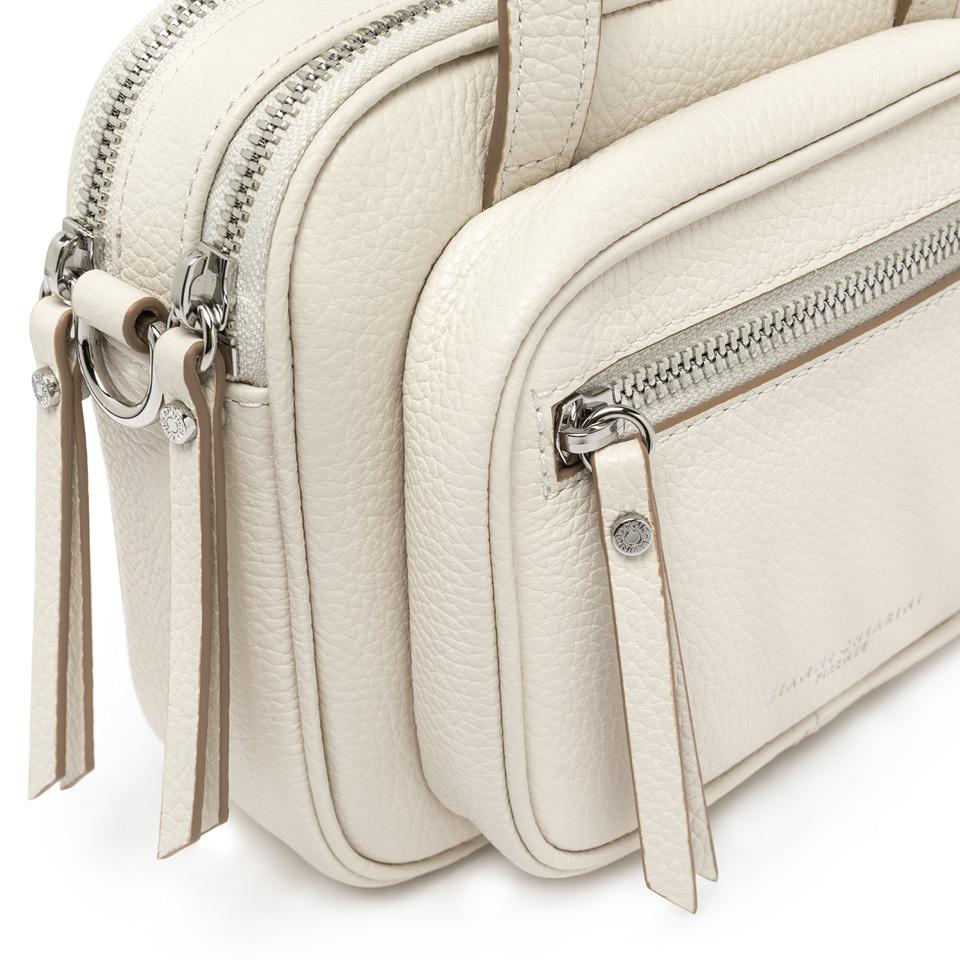 Borsa Carre small in pelle bottalata marble BS11805 LATTE GIANNI CHIARINI 