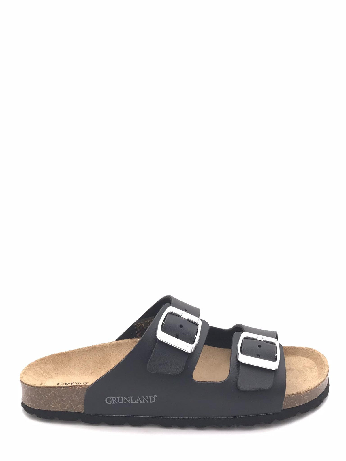 Ciabatta donna Sara doppia fascia nera CB 4018 NERO GRUNLAND 