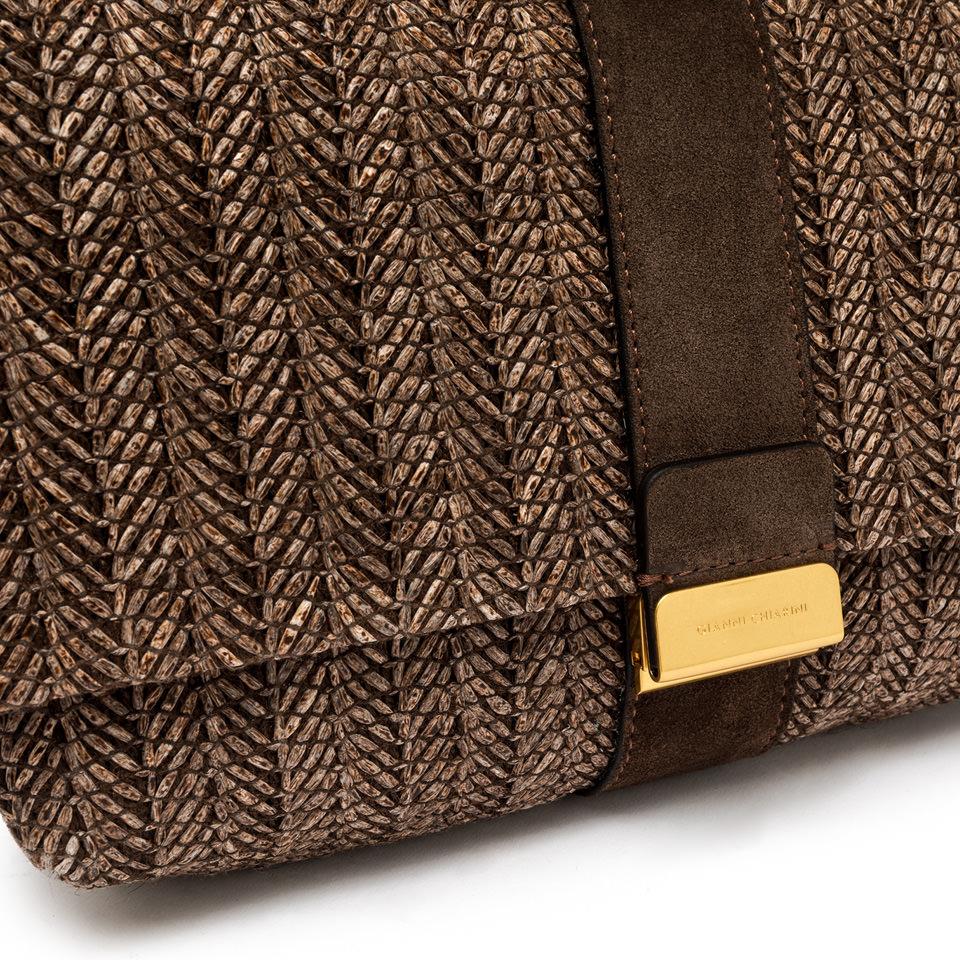 Borsa Marigold choco in raffia BS12246 PGLSPGCIOCCOLATO GIANNI CHIARINI 