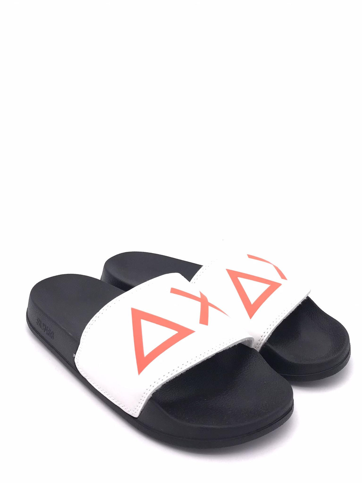 Slippers logo biaca-arancione