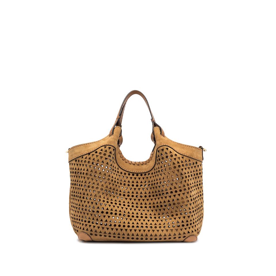 Borsa Dua small laserata peanut butter BS11679 CUOIO GIANNI CHIARINI 