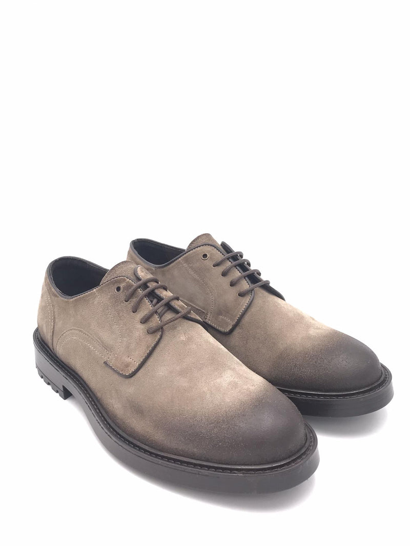 Scarpa allacciata in crosta fango 8322 TAUPE EXTON 