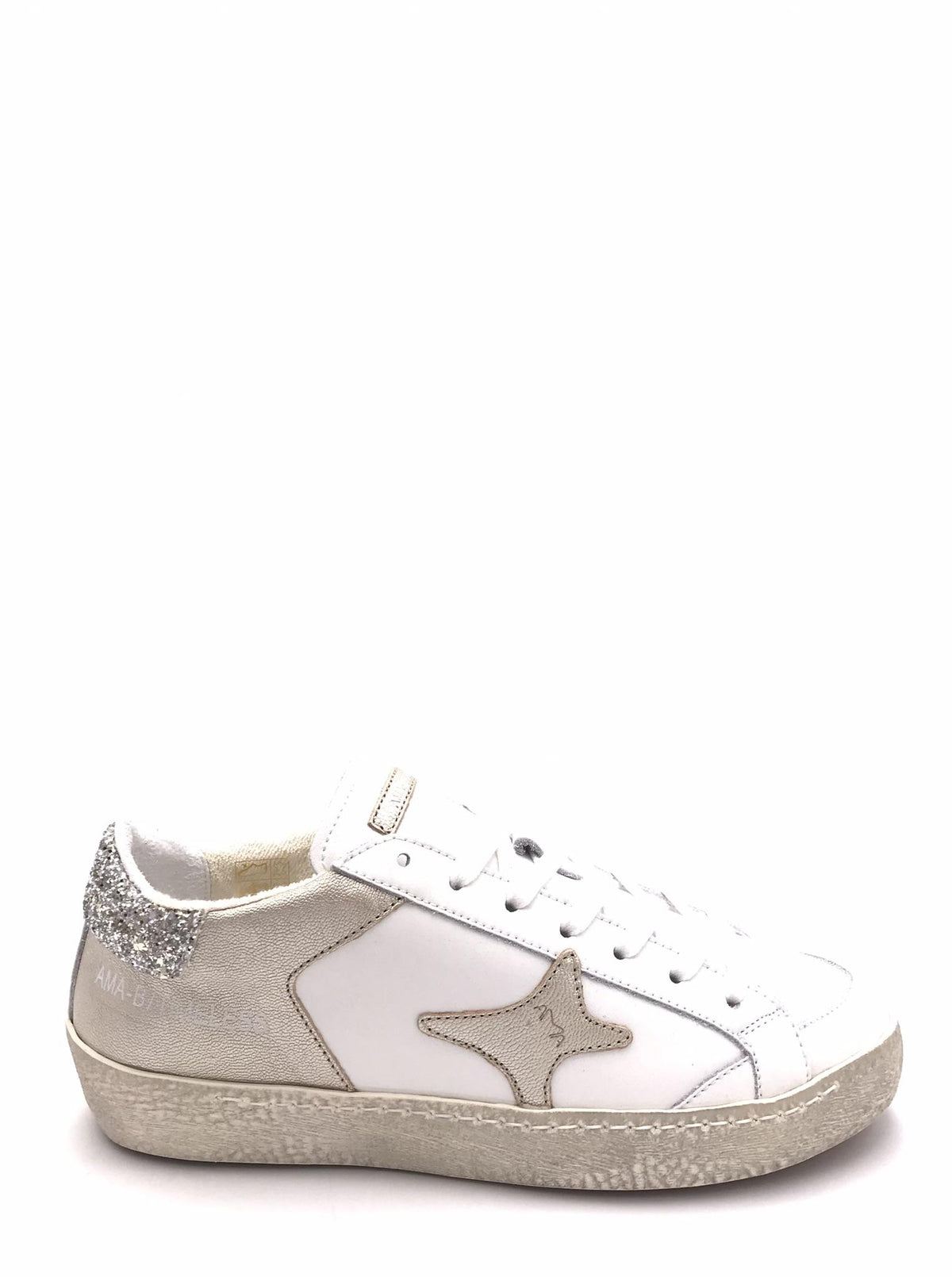 Sneakers Time Bianca-platino 4606 BIANCO/PLATINO AMA BRAND 