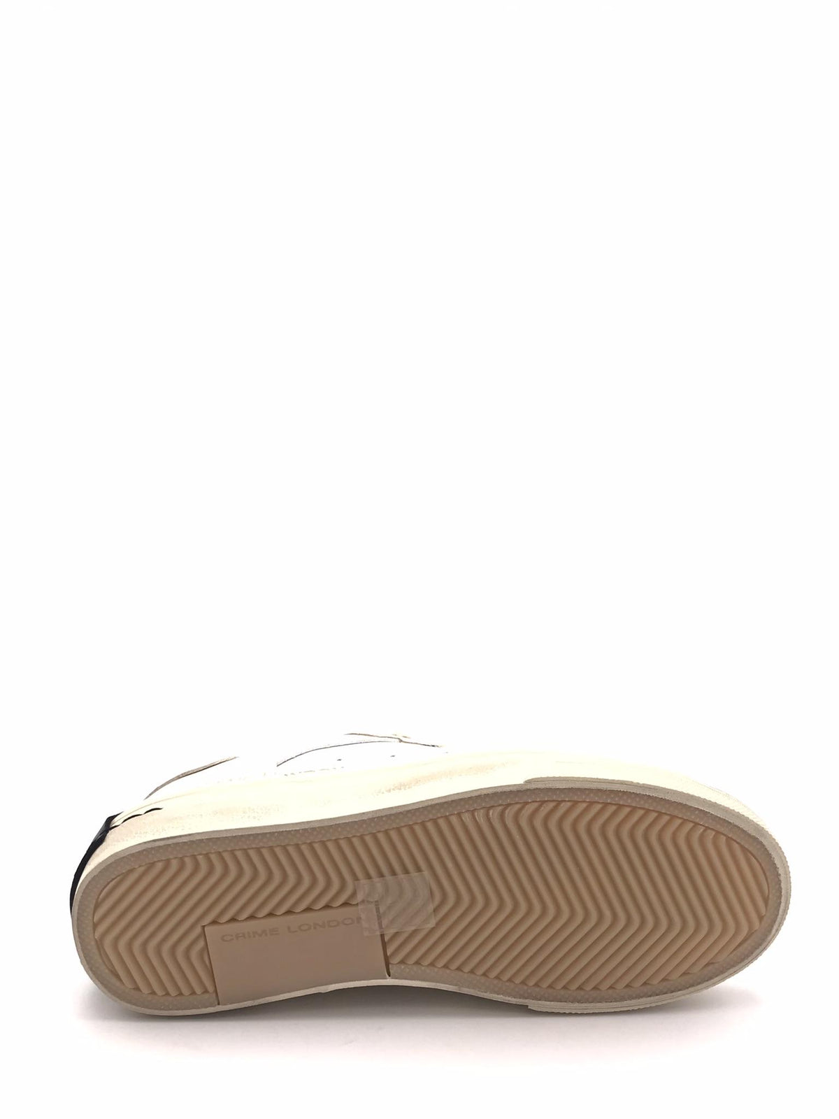 Sneakers Distrassed in pelle bianca 29070 BIANCO/ORO CRIME LONDON 