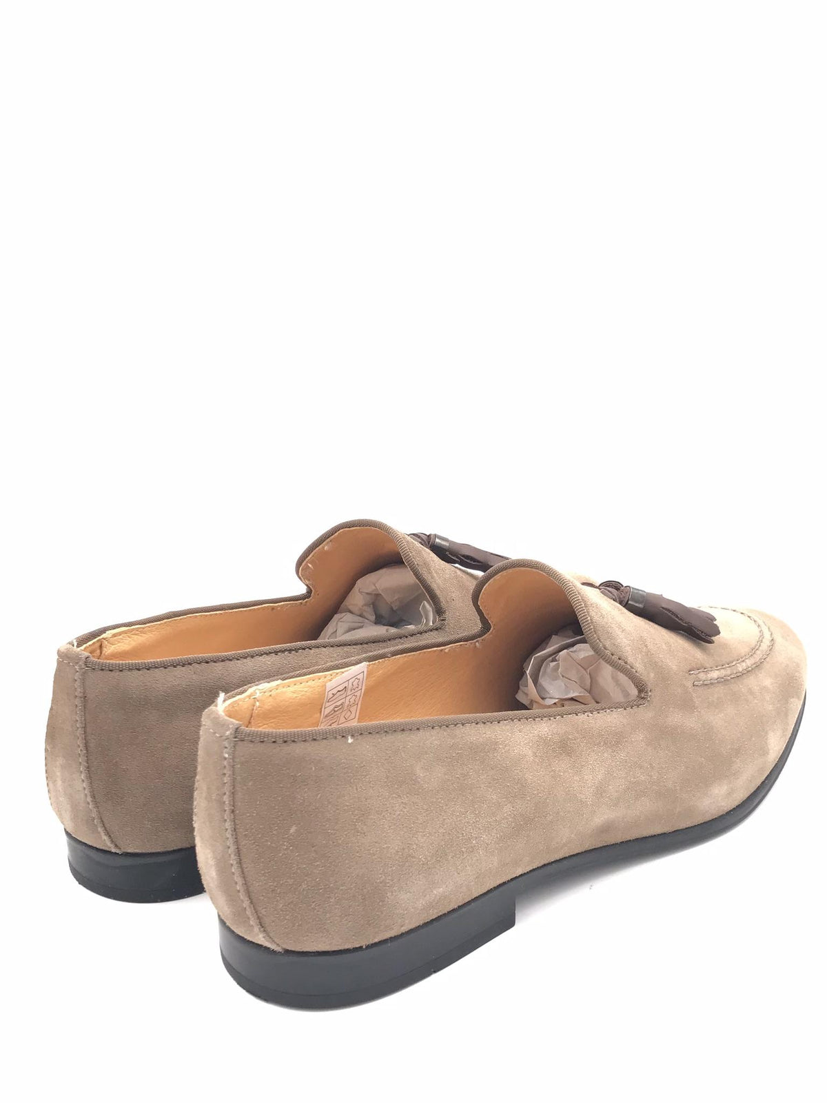 Mocassino uomo nappine in camoscio taupe